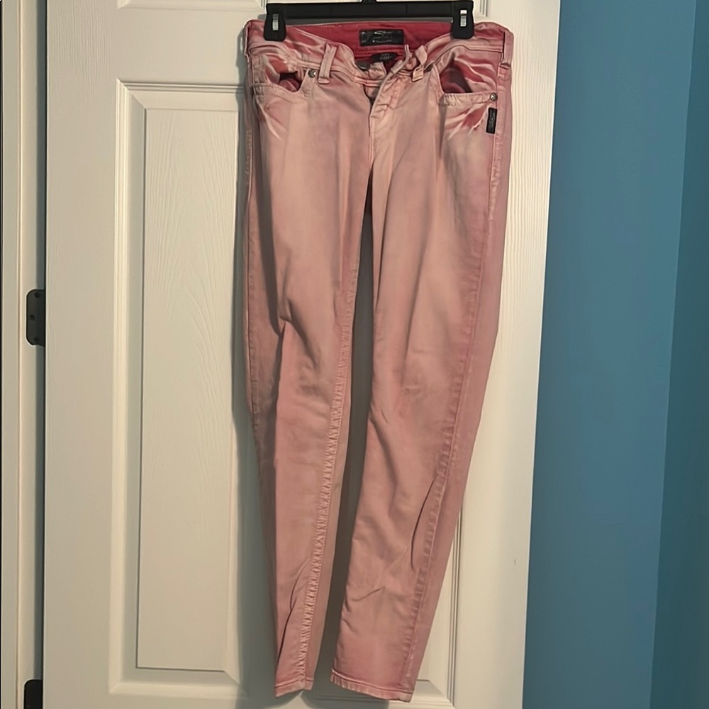 Silver Jeans Pink Ankle Cropped Jeans